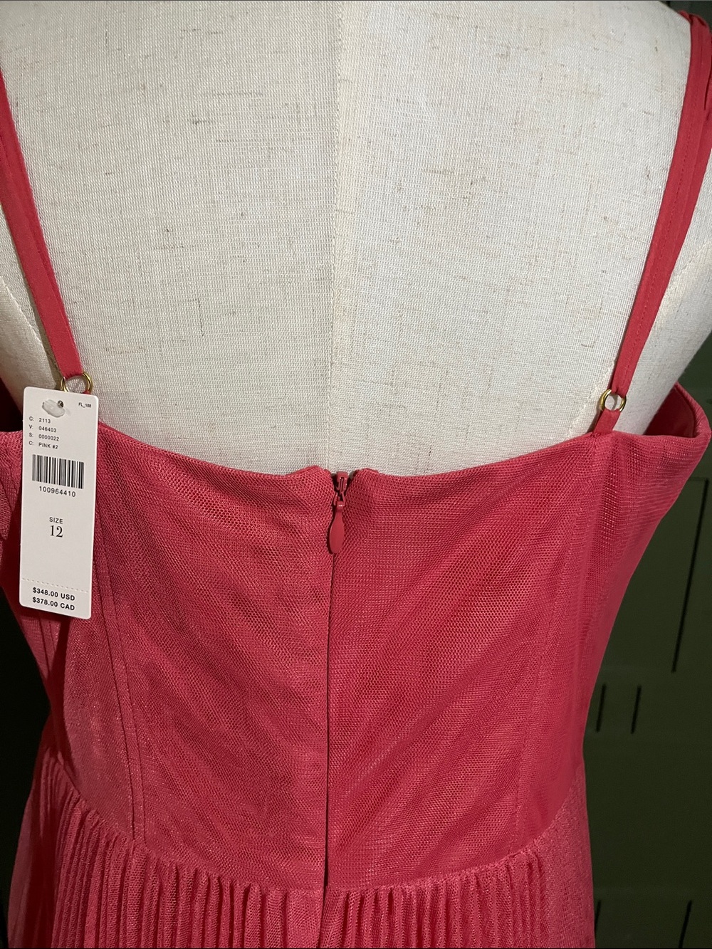 Hutch Cotton Candy Pink Pleated Maxi Dress with Spaghetti Straps - Picture 7 of 8